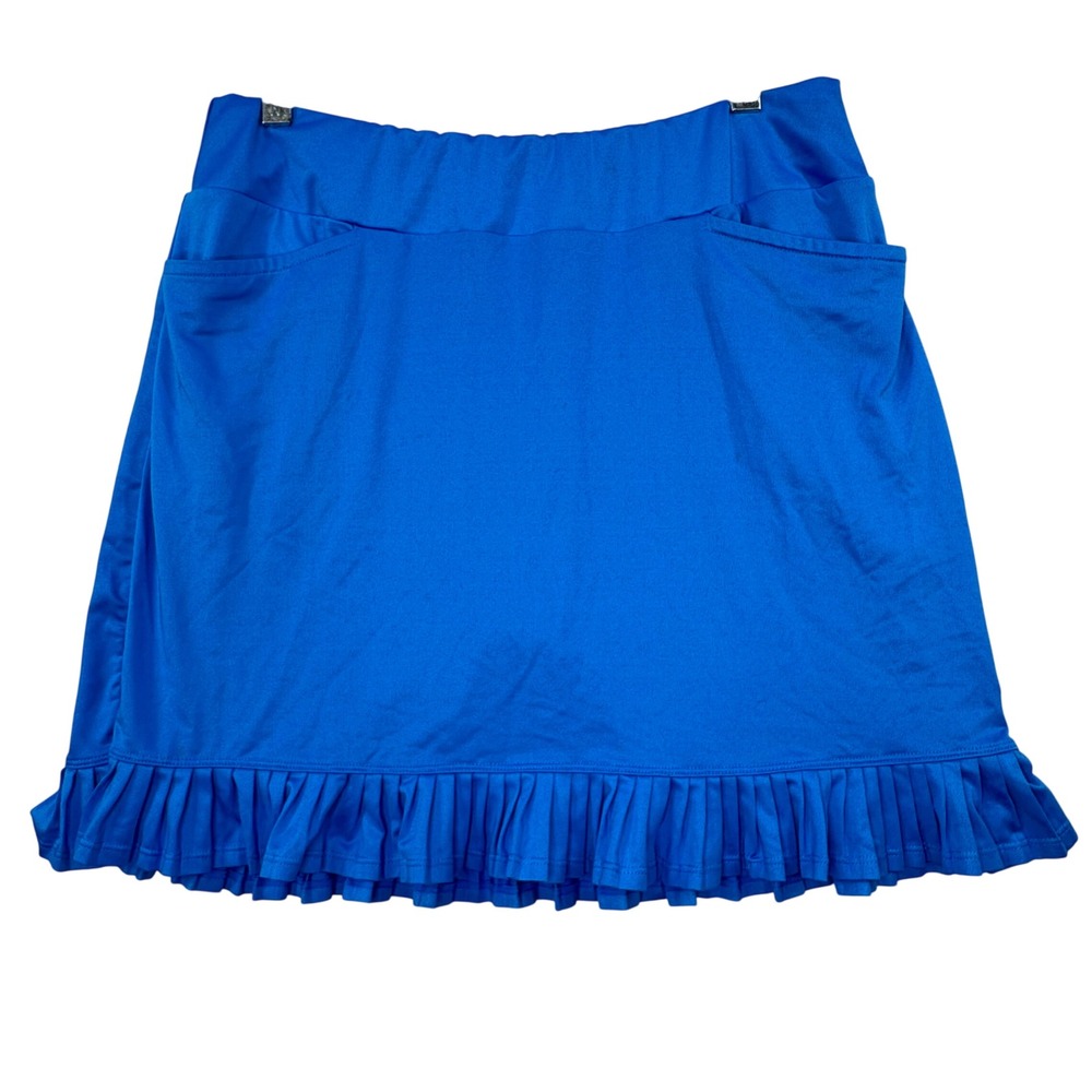 Tail White Label Skort Womens Medium Blue Ruffle Hem Golf Tennis Performance